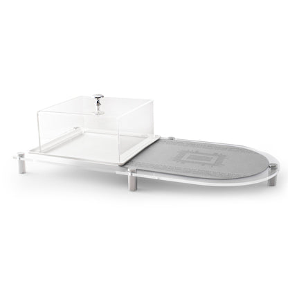 Dimlaj Shafa Acrylic Dessert Stand (Silver) - Premium Stands from Shafa By Dimlaj - Just $92! Shop online now at Dimlaj Jordan 