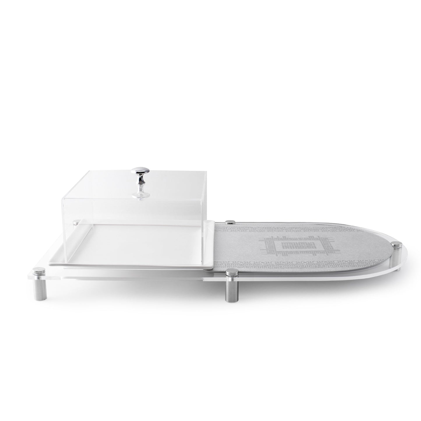 Dimlaj Shafa Acrylic Dessert Stand (Silver) - Premium Stands from Shafa By Dimlaj - Just $92! Shop online now at Dimlaj Jordan 
