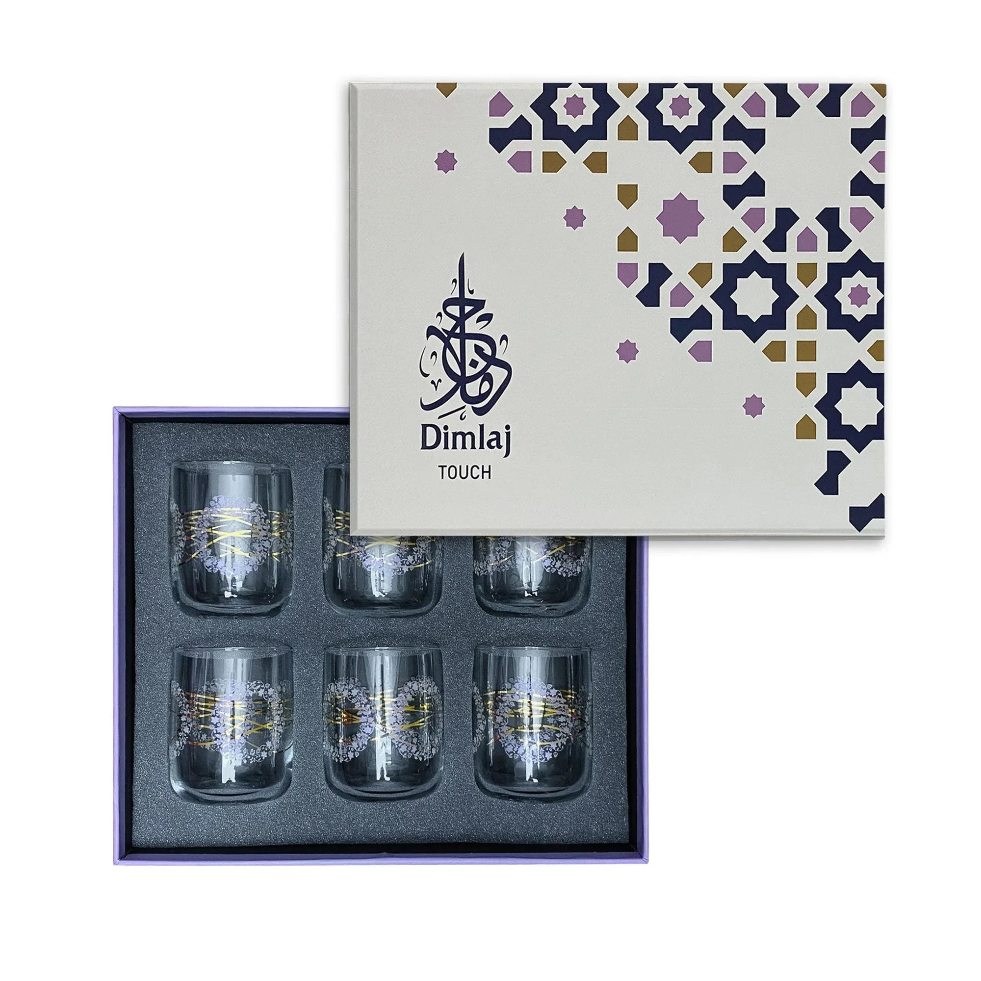 Touch Yasmine Set Of 6 Pcs Short Tumblers | Home Touch Yasmine Set Of 6 Pcs Short Tumblers | Home
