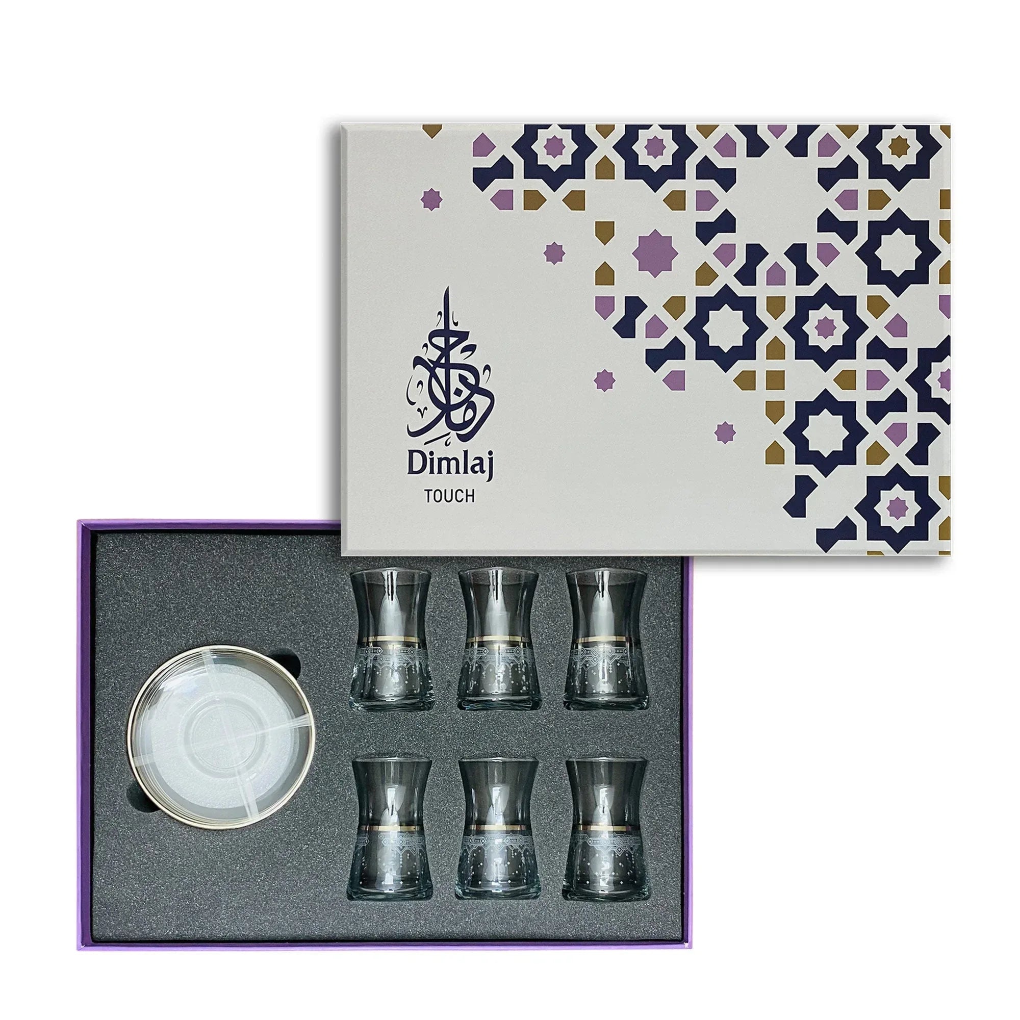 Touch Collar Set Of 6 Pcs Tea Cups and Saucers | Home Touch Collar Set Of 6 Pcs Tea Cups and Saucers | Home