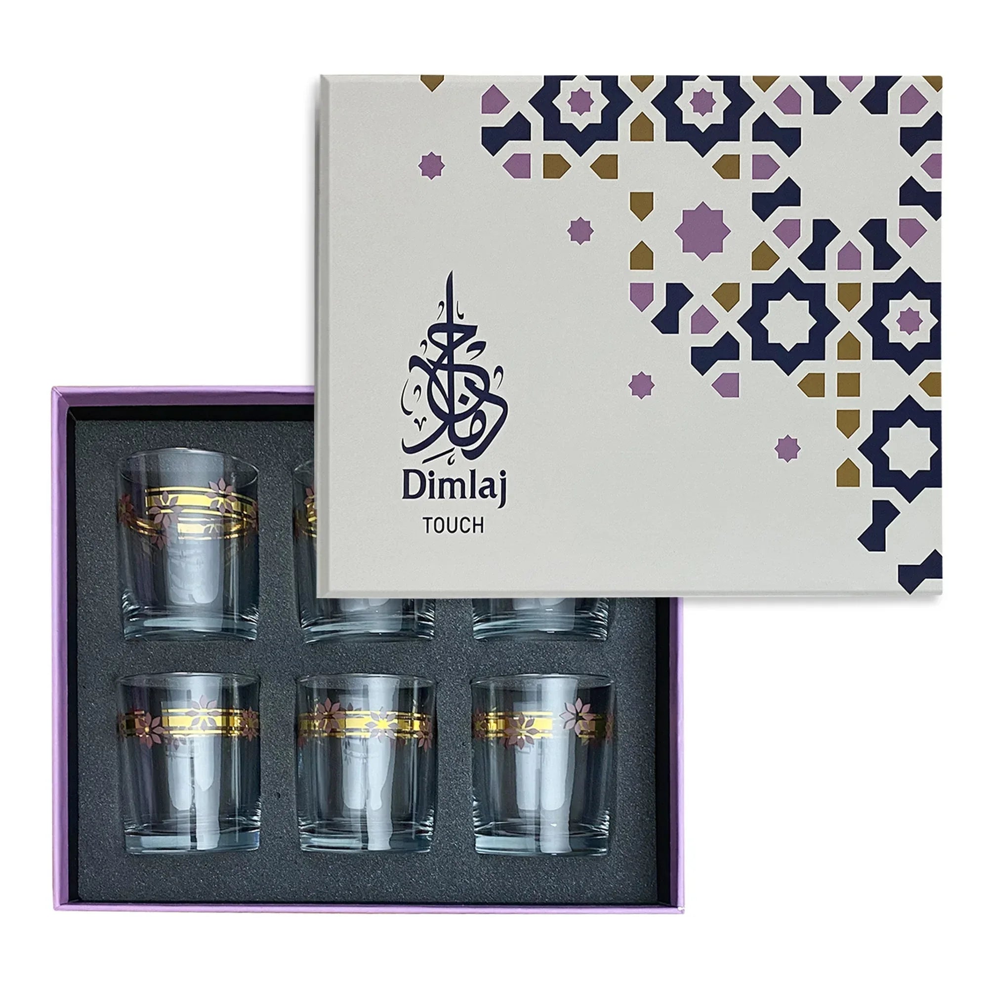 Touch Carmen Set Of 6 Pcs Short Tumblers | Home Touch Carmen Set Of 6 Pcs Short Tumblers | Home