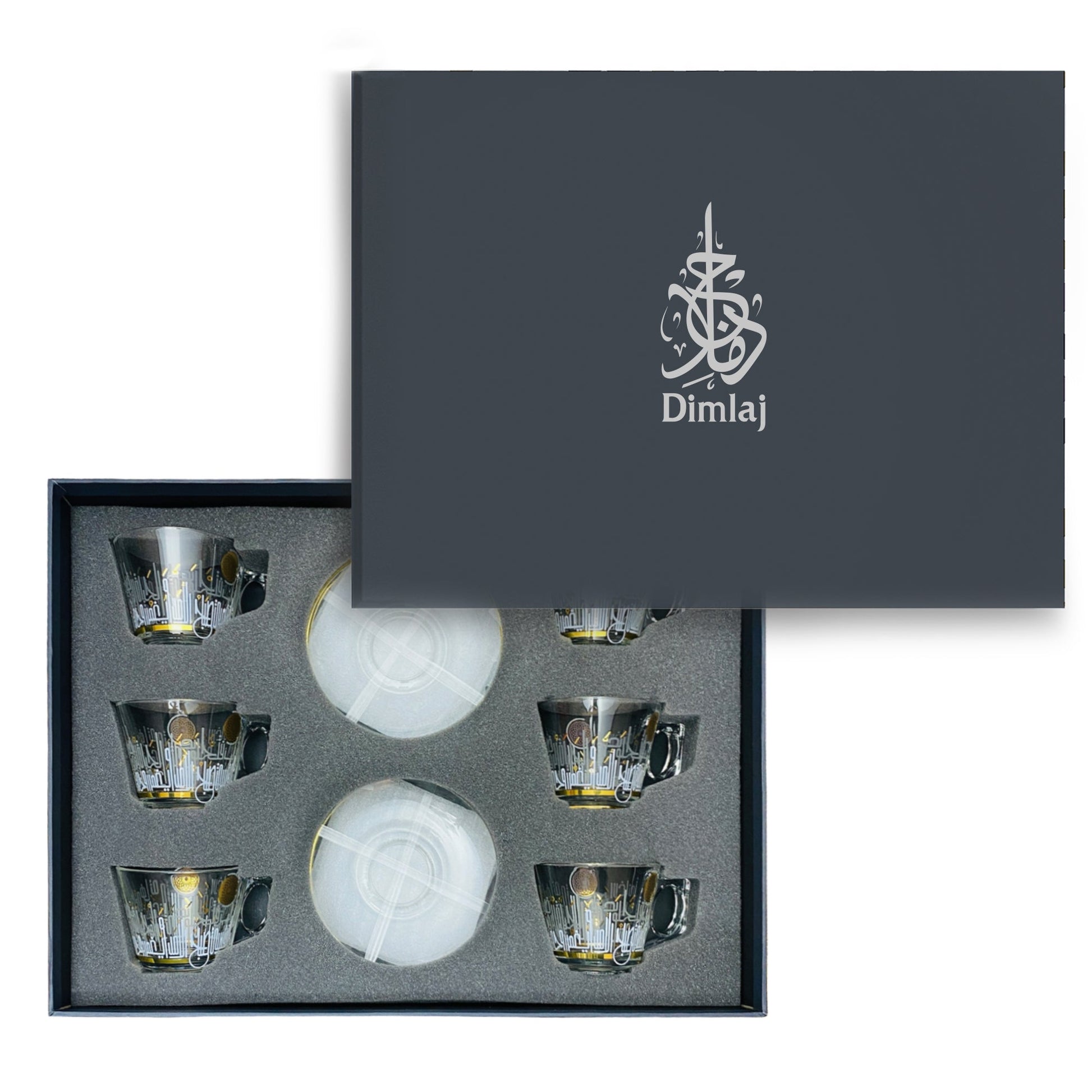 Dimlaj Hayat Set Of 6 Pcs Tea Cups and Saucers - Premium Tea Cups from Hayat By Dimlaj - Just $100! Shop online now at Dimlaj Jordan 