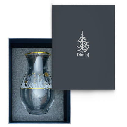 Dimlaj Hayat Glass Vase (Gold) - Premium Vases from Hayat By Dimlaj - Just $75! Shop online now at Dimlaj Jordan 