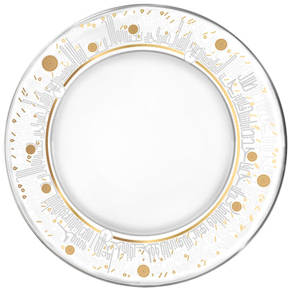 Dimlaj Hayat Glass Plate (Gold) - Premium Platters from Hayat By Dimlaj - Just $80! Shop online now at Dimlaj Jordan 