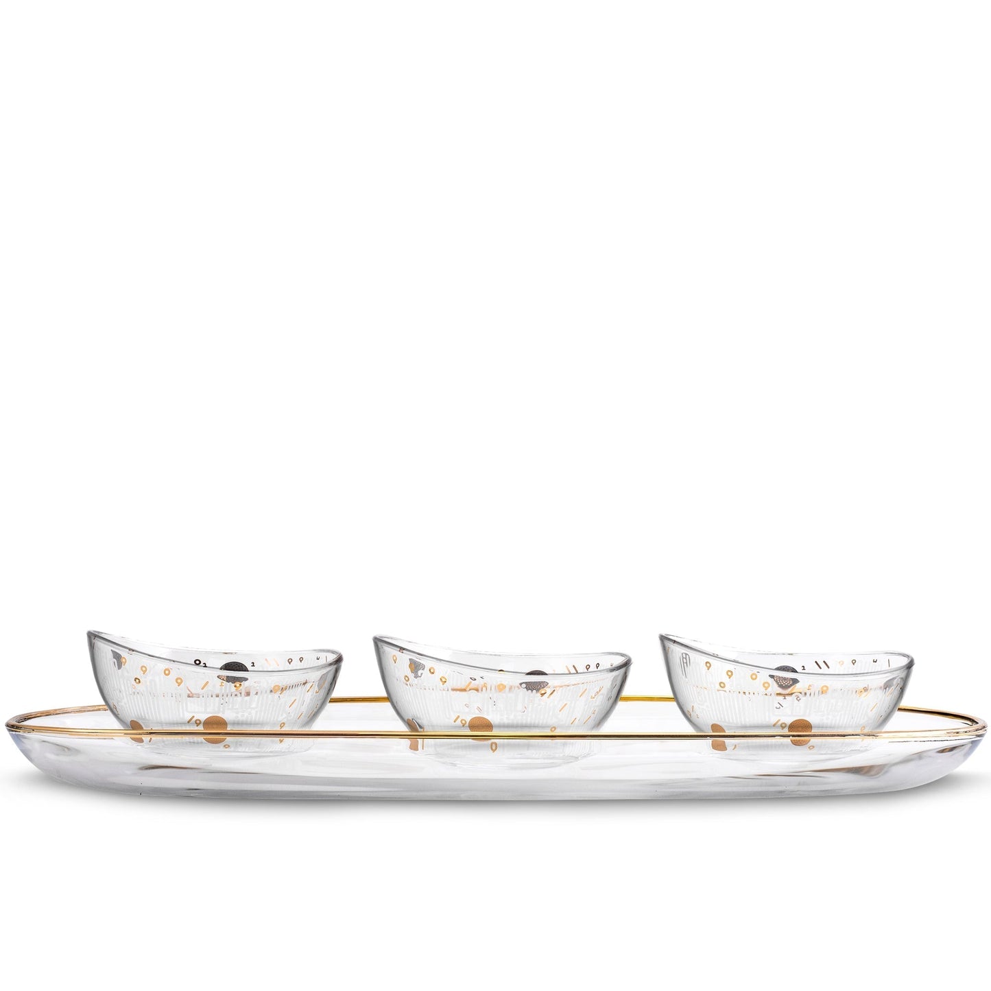 Dimlaj Hayat Set Of 4 Pcs Appetizers Tray & Bowls - Premium Serving Bowls from Hayat By Dimlaj - Just $130! Shop online now at Dimlaj Jordan 