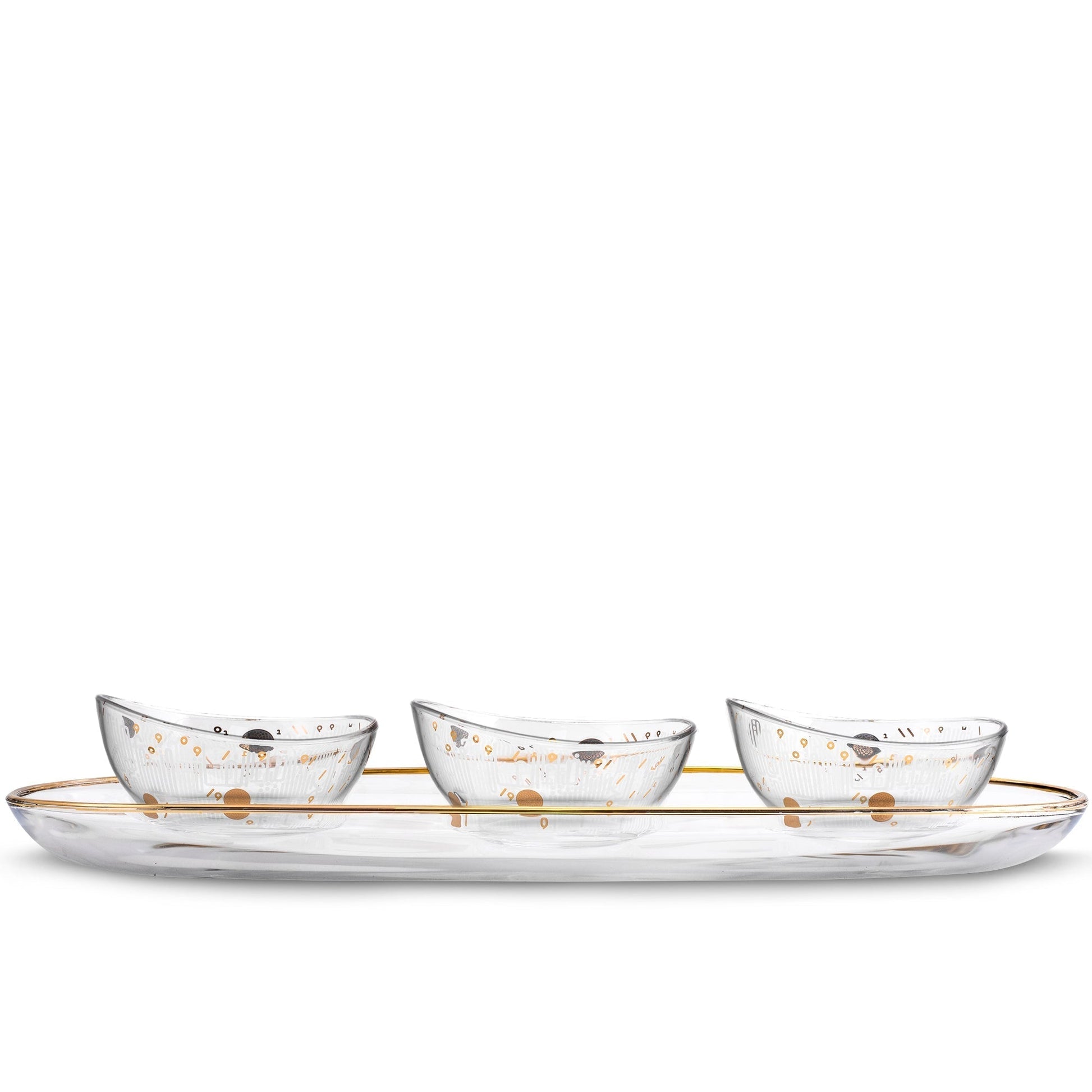 Dimlaj Hayat Set Of 4 Pcs Appetizers Tray & Bowls - Premium Serving Bowls from Hayat By Dimlaj - Just $130! Shop online now at Dimlaj Jordan 