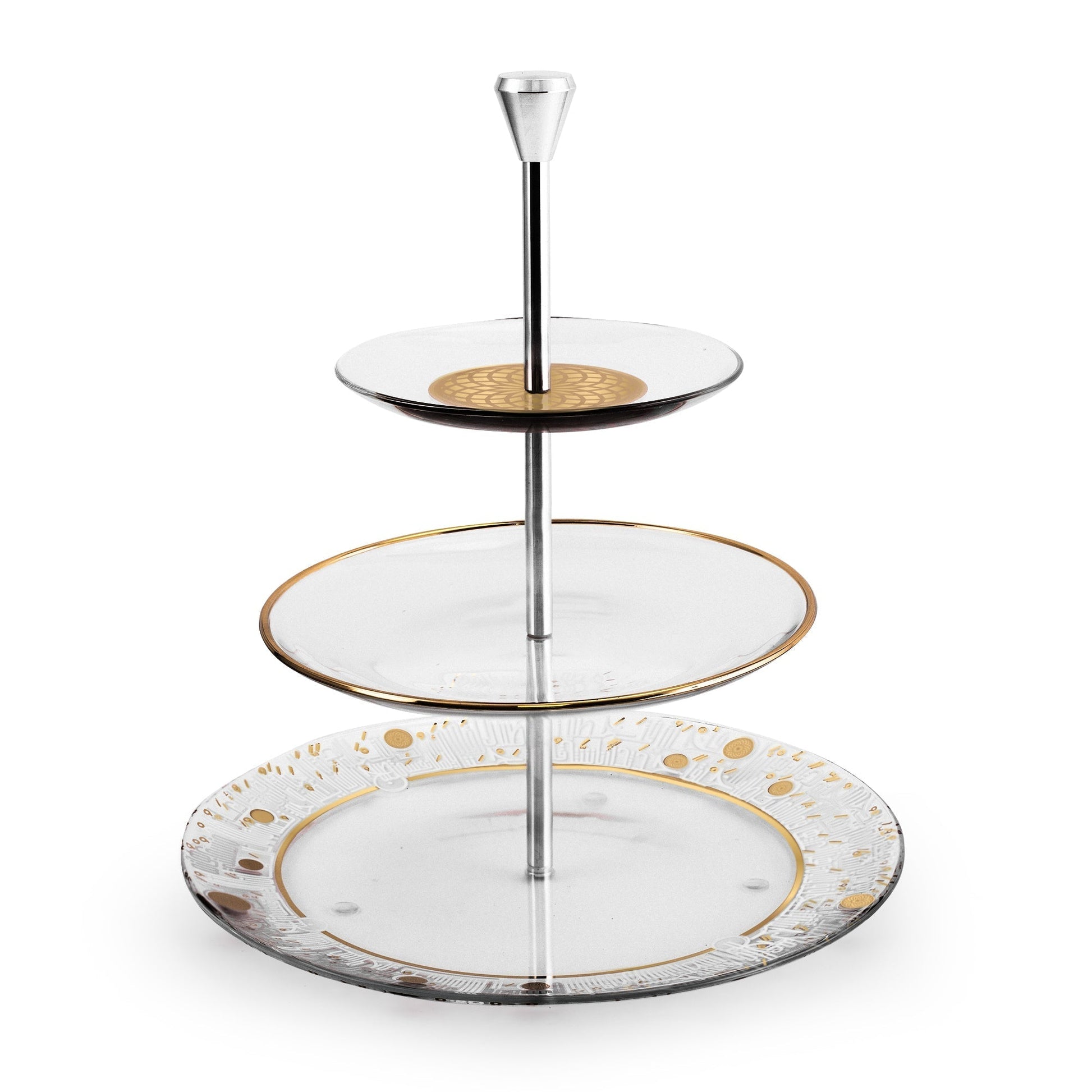 Dimlaj Hayat 3 Tiered Tray (Gold) - Premium Stands from Hayat By Dimlaj - Just $120! Shop online now at Dimlaj Jordan 