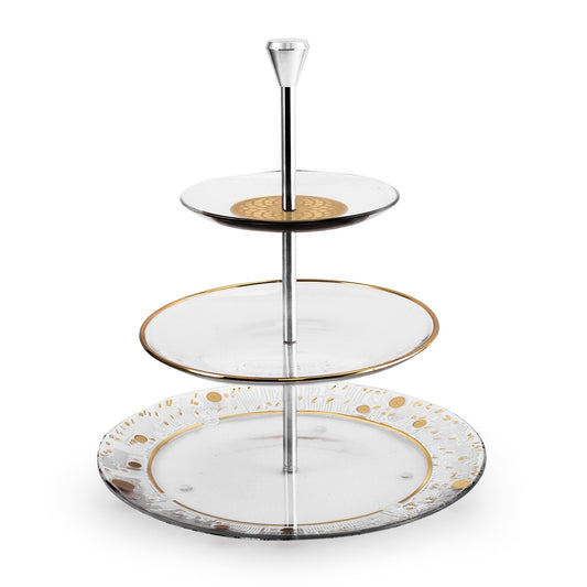Dimlaj Hayat 3 Tiered Tray (Gold) - Premium Stands from Hayat By Dimlaj - Just $120! Shop online now at Dimlaj Jordan 