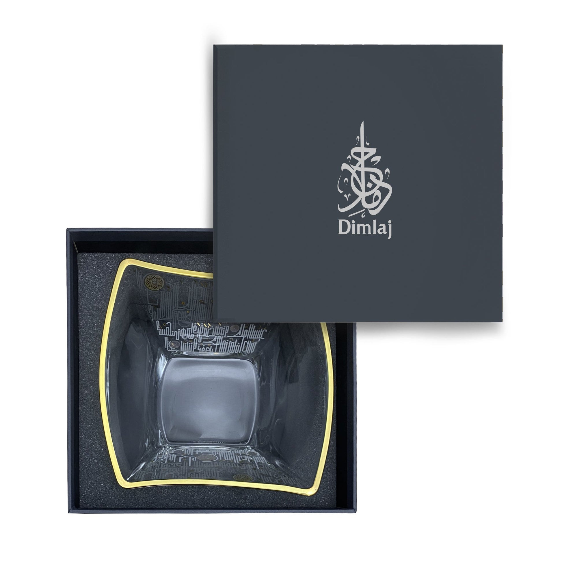 Dimlaj Hayat Glass Serving Bowl (Gold) - Premium Serving Bowls from Hayat By Dimlaj - Just $80! Shop online now at Dimlaj Jordan 