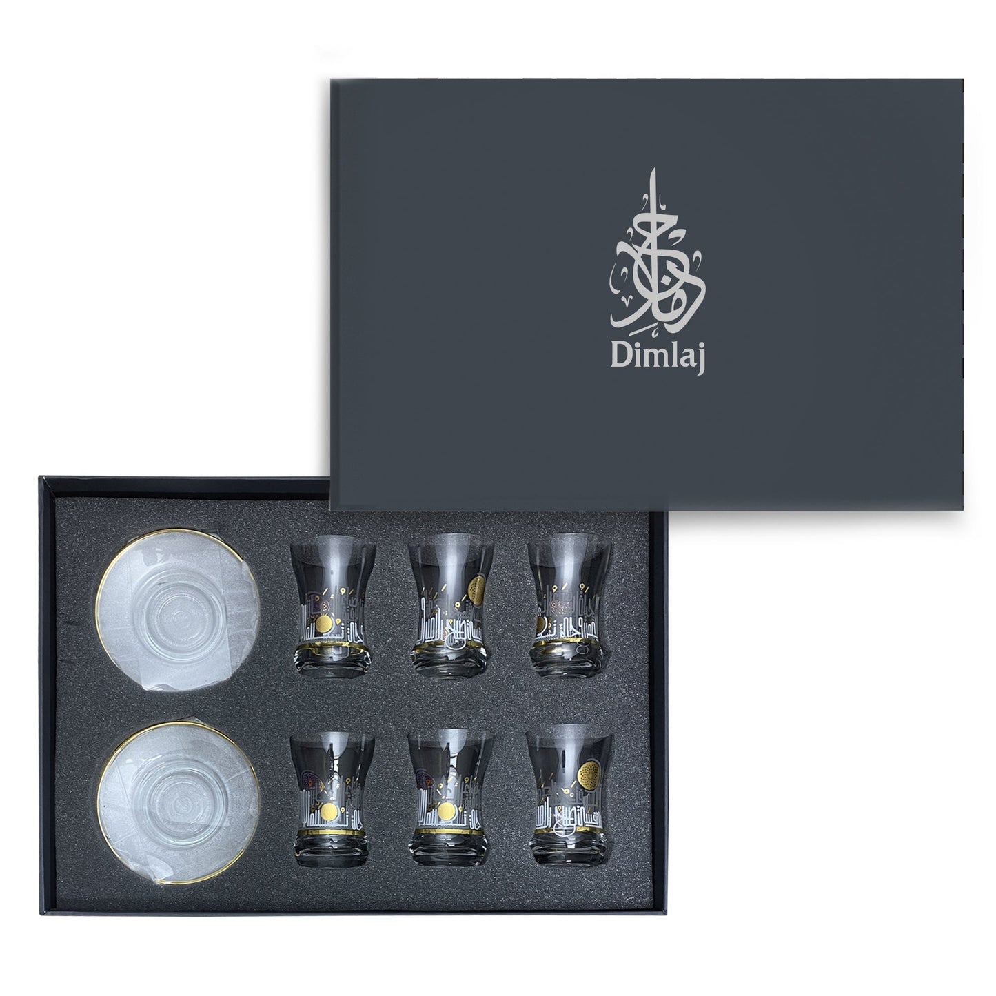 Dimlaj Hayat Set Of 6 Pcs Tea Cups and Saucers (Gold) - Premium Tea Cups from Hayat By Dimlaj - Just $90! Shop online now at Dimlaj Jordan 
