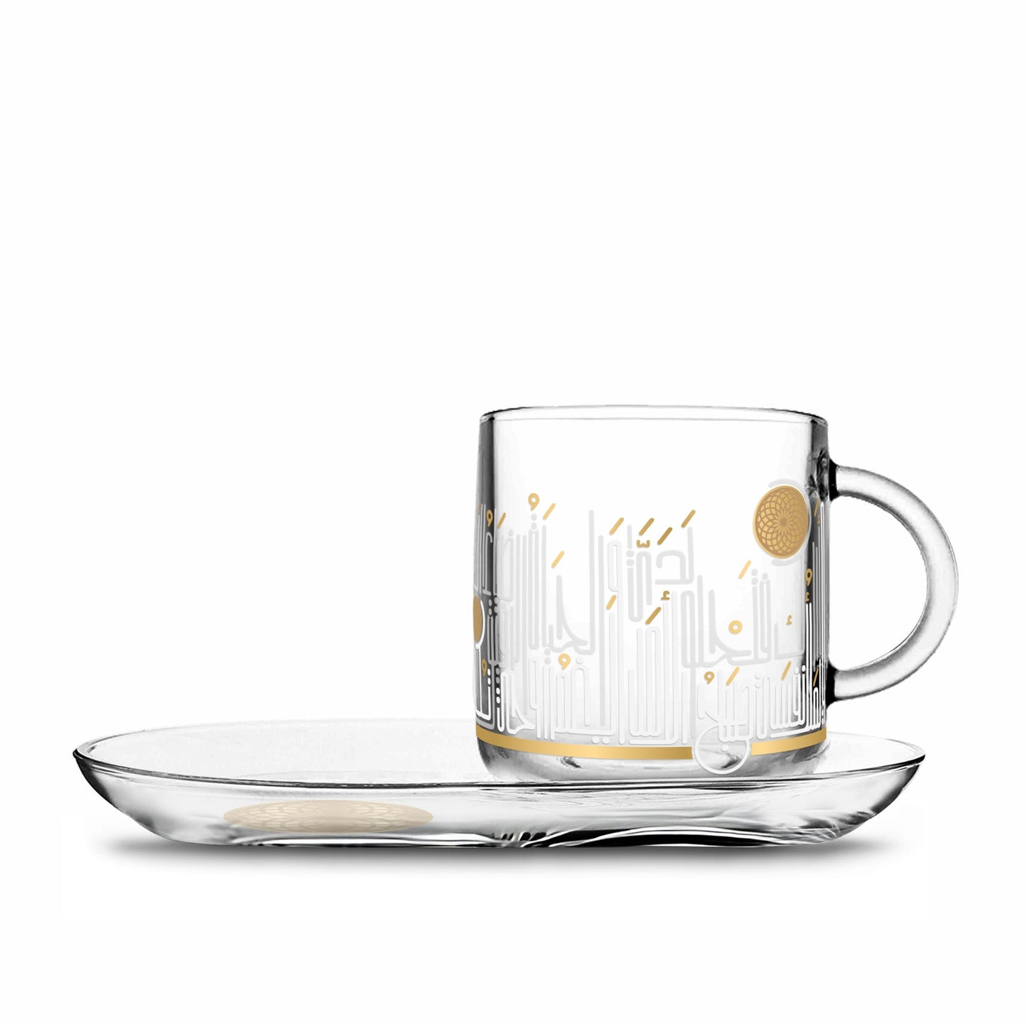 Dimlaj Hayat Set Of 2 Pcs Mugs and Saucers (Gold) - Premium Mugs from Hayat By Dimlaj - Just $65! Shop online now at Dimlaj Jordan 