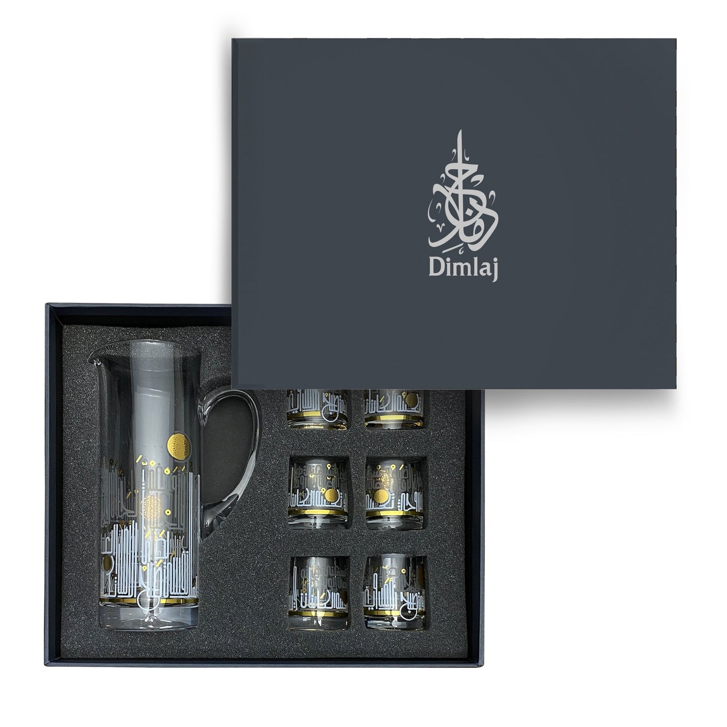 Dimlaj Hayat Set Of 7 Pcs Drinkset (Gold) - Premium Drinkset from Hayat By Dimlaj - Just $160! Shop online now at Dimlaj Jordan 