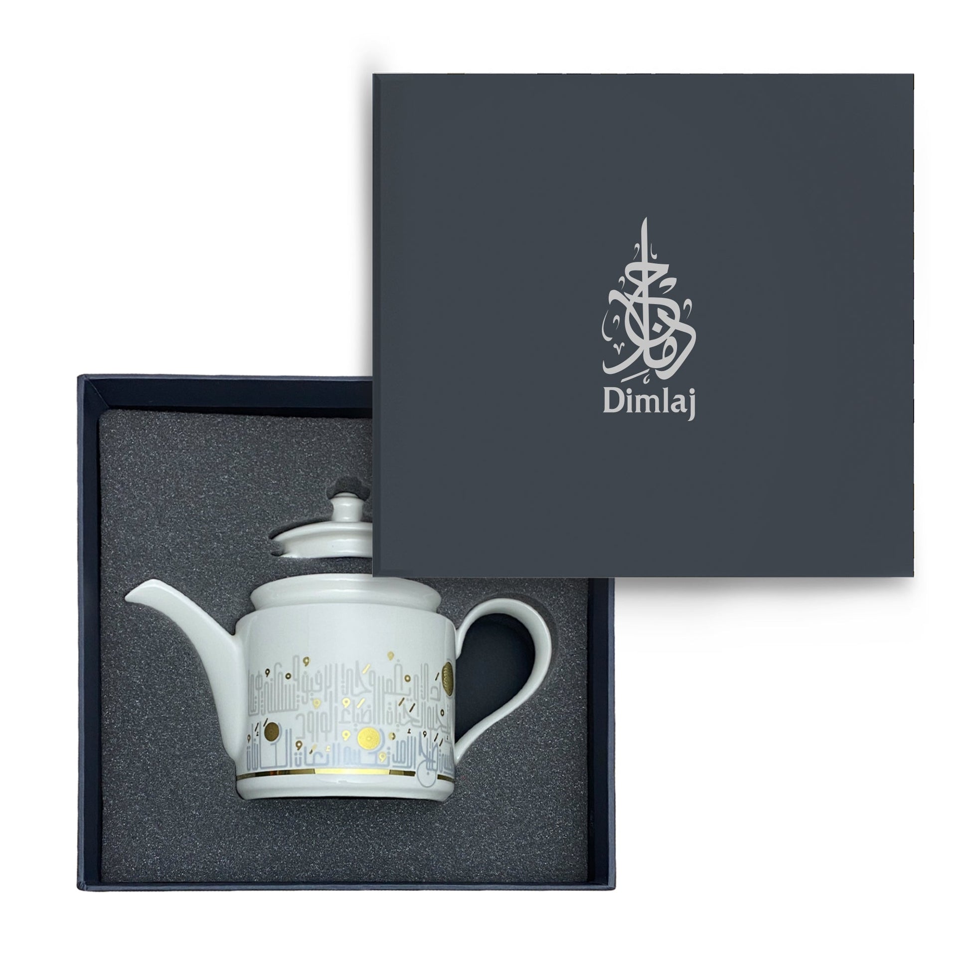 Dimlaj Hayat Porcelain Teapot (Gold) - Premium Tea Pots from Hayat By Dimlaj - Just $60! Shop online now at Dimlaj Jordan 