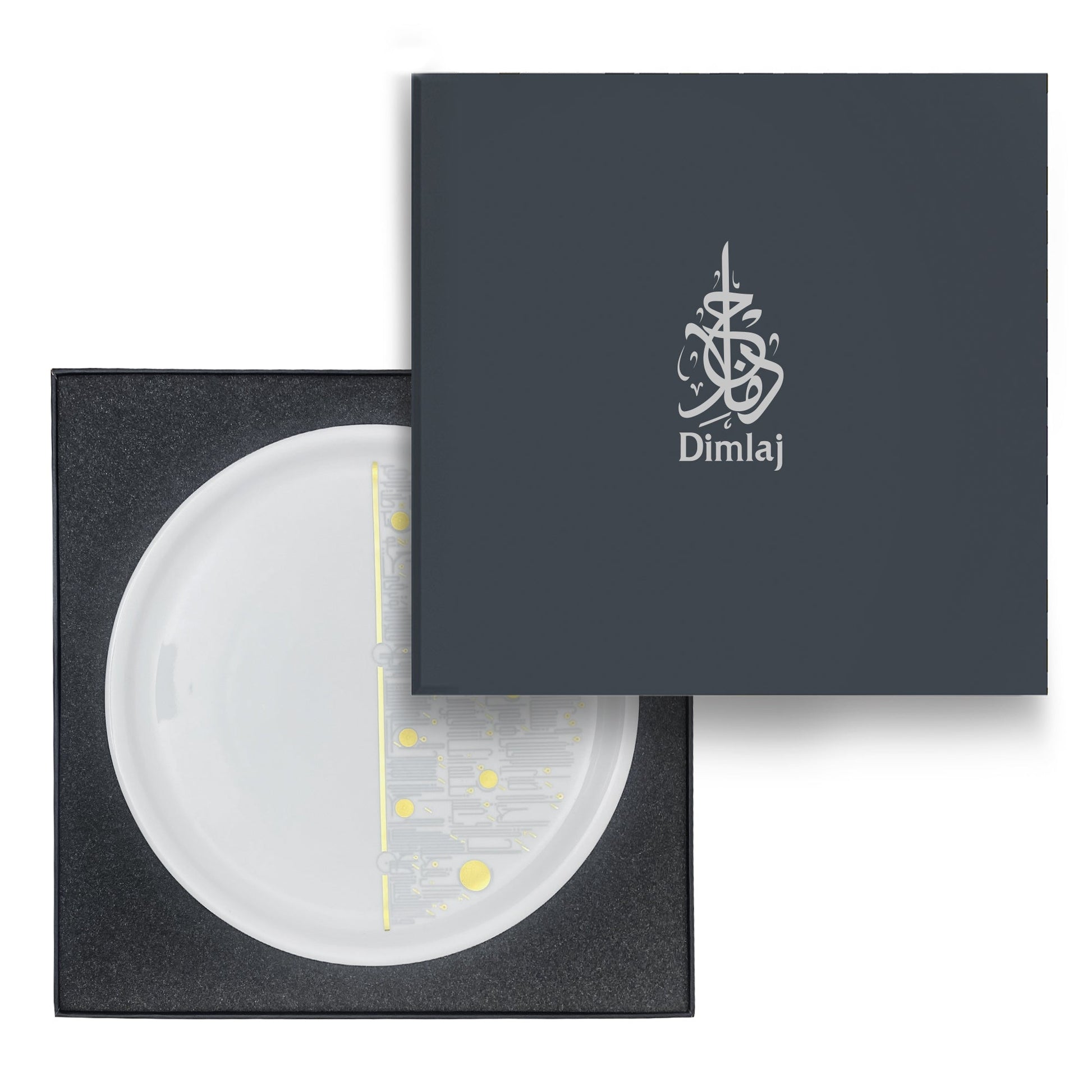 Dimlaj Hayat Porcelain Platter (Gold) - Premium Platters from Hayat By Dimlaj - Just $70! Shop online now at Dimlaj Jordan 