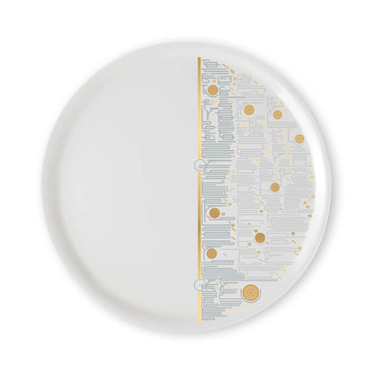 Dimlaj Hayat Porcelain Platter (Gold) - Premium Platters from Hayat By Dimlaj - Just $70! Shop online now at Dimlaj Jordan 