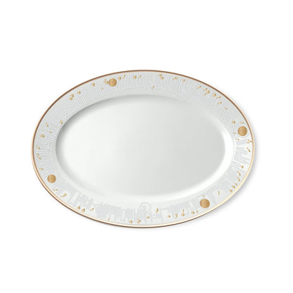 Dimlaj Hayat Set Of 2 Pcs Oval Plates (Gold) - Premium Platters from Hayat By Dimlaj - Just $90! Shop online now at Dimlaj Jordan 