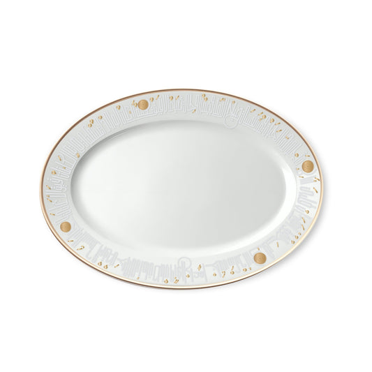 Dimlaj Hayat Set Of 2 Pcs Oval Plates (Gold) - Premium Platters from Hayat By Dimlaj - Just $90! Shop online now at Dimlaj Jordan 