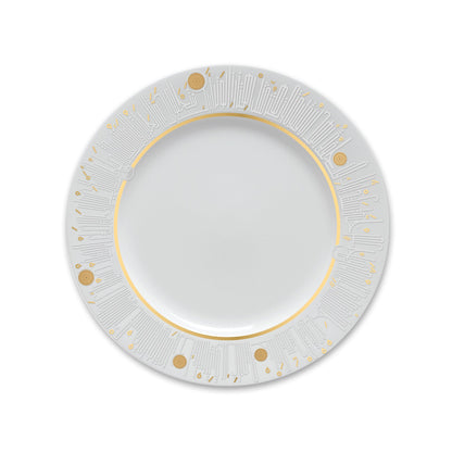 Dimlaj Hayat Set Of 6 Pcs Porcelain Plates (Gold) - Premium Platters from Hayat By Dimlaj - Just $140! Shop online now at Dimlaj Jordan 