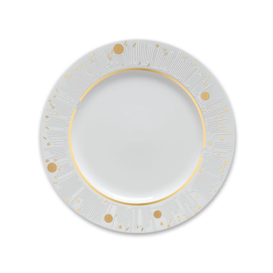 Dimlaj Hayat Set Of 6 Pcs Porcelain Plates (Gold) - Premium Platters from Hayat By Dimlaj - Just $140! Shop online now at Dimlaj Jordan 