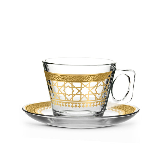 Dimlaj Cordoba Set Of 6 Pcs Espresso Cups And Saucers (Gold) - Premium Coffee Cups from Cordoba By Dimlaj - Just $99! Shop online now at Dimlaj Jordan 