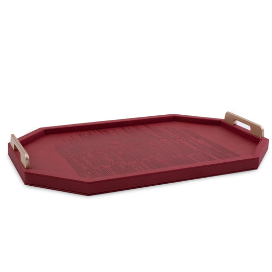 Dimlaj Hayat Serving Tray (Maroon) - Premium Trays & Accessories from Hayat By Dimlaj - Just $90! Shop online now at Dimlaj Jordan 