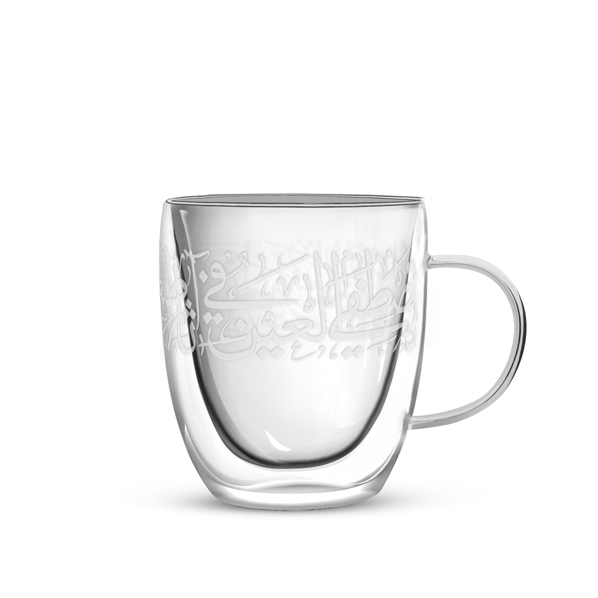 Dimlaj Thuluth Set Of 4 Pcs Double Wall Mugs (Engraved) | Home Dimlaj Thuluth Set Of 4 Pcs Double Wall Mugs (Engraved) | Home