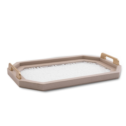 Dimlaj Dar Acrylic Large Serving Tray (Beige) - Premium Trays & Accessories from Dar By Dimlaj - Just $60! Shop online now at Dimlaj Jordan 