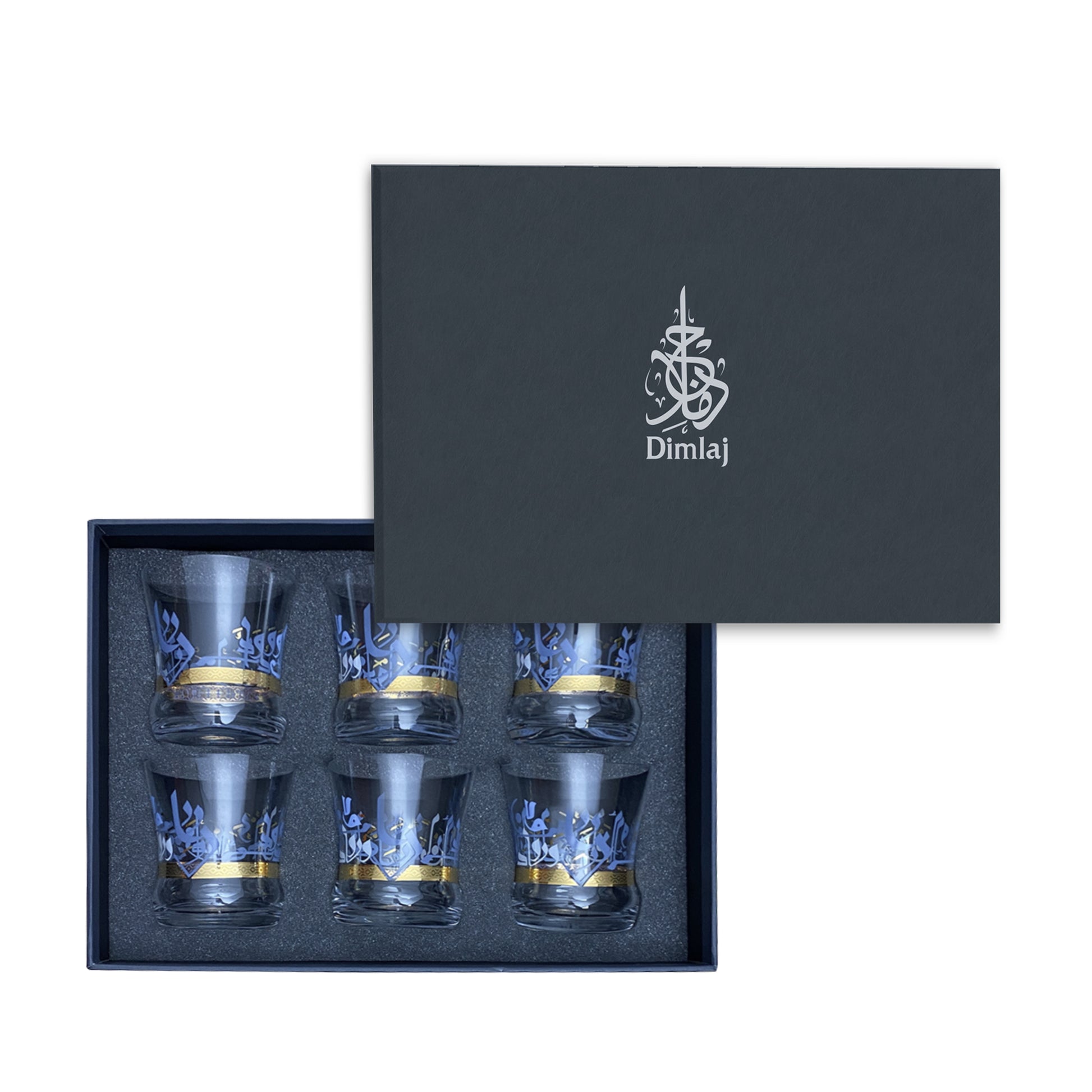 Dimlaj Wadoud Set Of 6 Pcs Short Tumblers (Gold) - Premium Short Tumblers from Wadoud By Dimlaj - Just $90! Shop online now at Dimlaj Jordan 