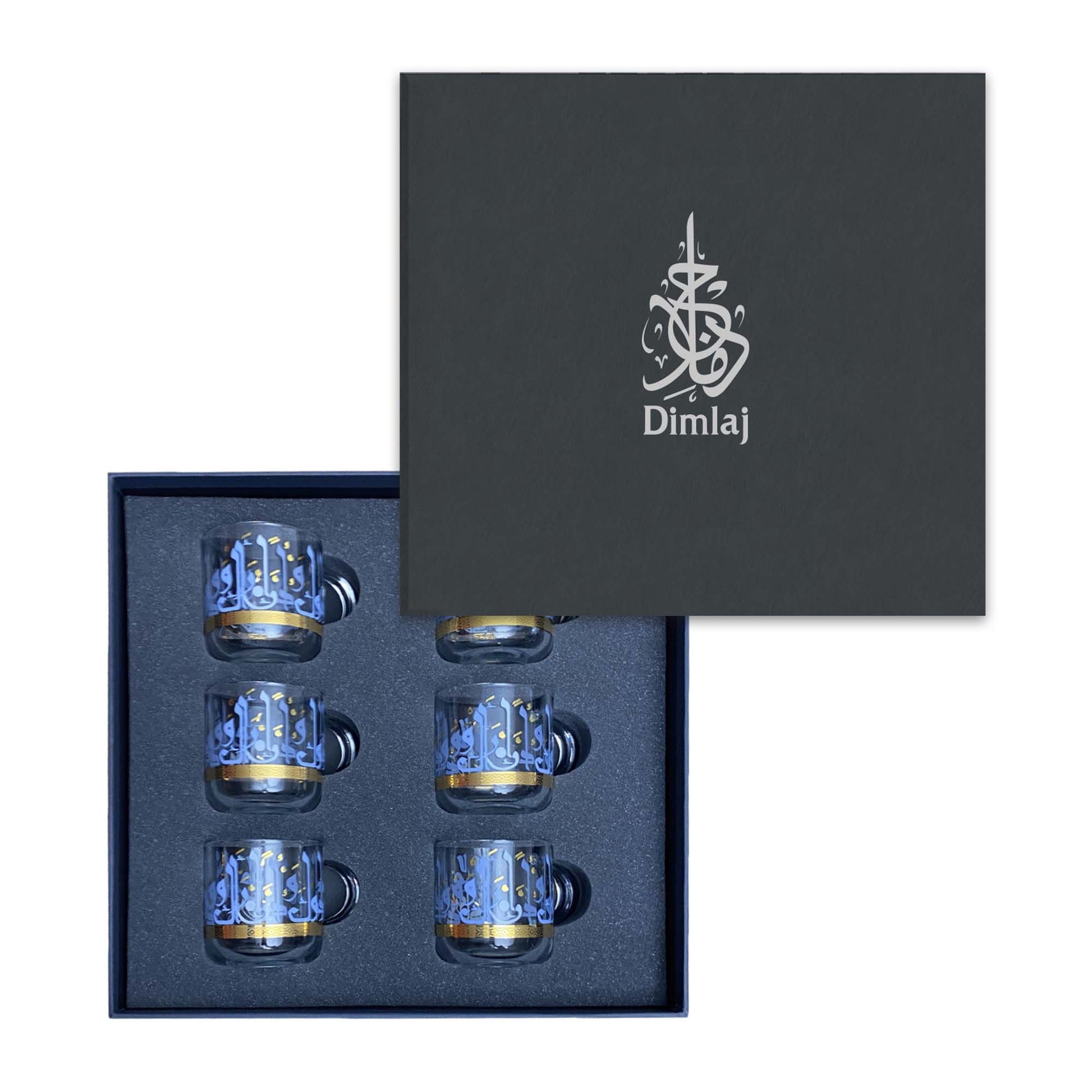 Dimlaj Wadoud Set Of 6 Pcs Mugs (Gold) - Premium Mugs from Wadoud By Dimlaj - Just $90! Shop online now at Dimlaj Jordan 