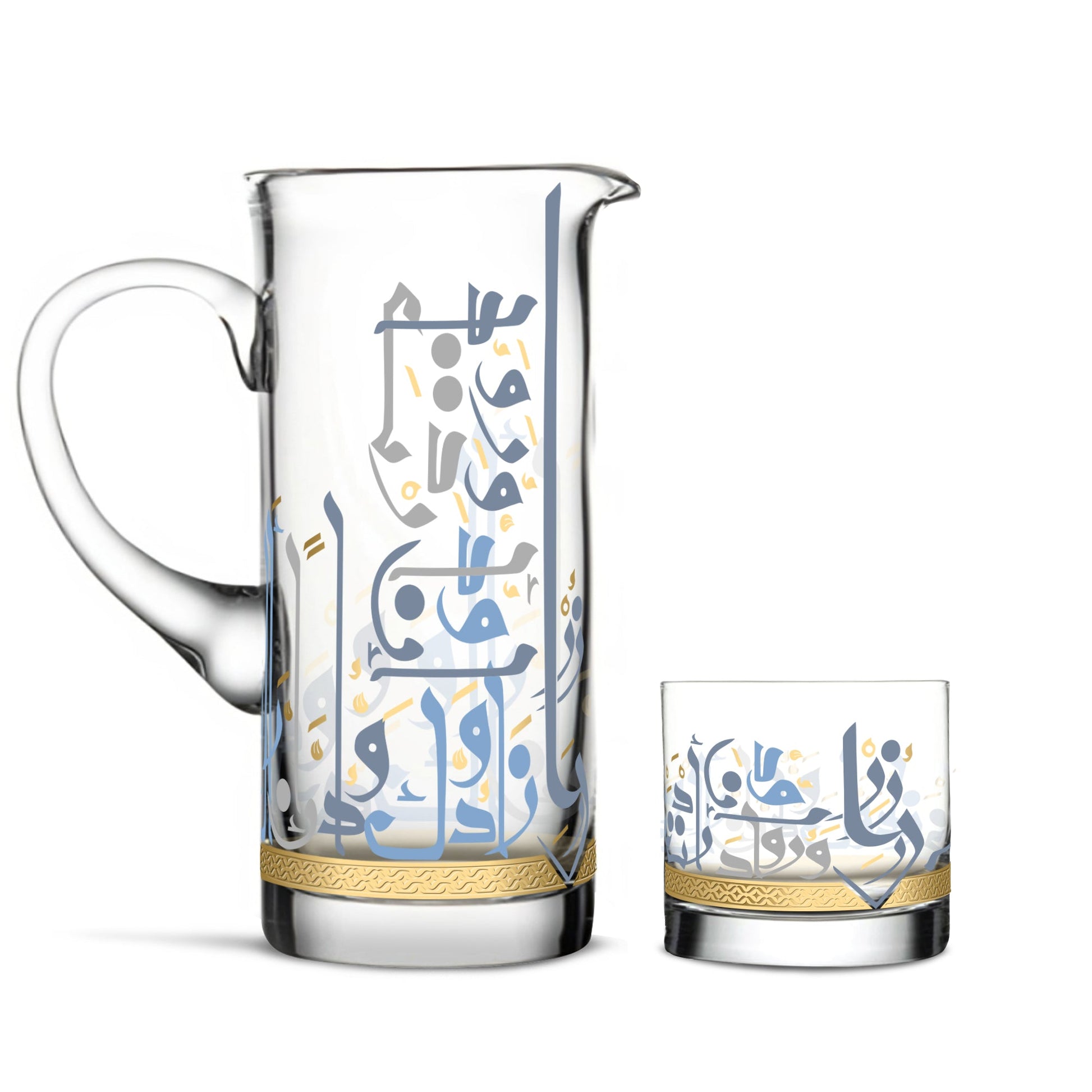 Dimlaj Wadoud Set Of 5 Pcs Drinkset (Gold) - Premium Drinkset from Wadoud By Dimlaj - Just $150! Shop online now at Dimlaj Jordan 