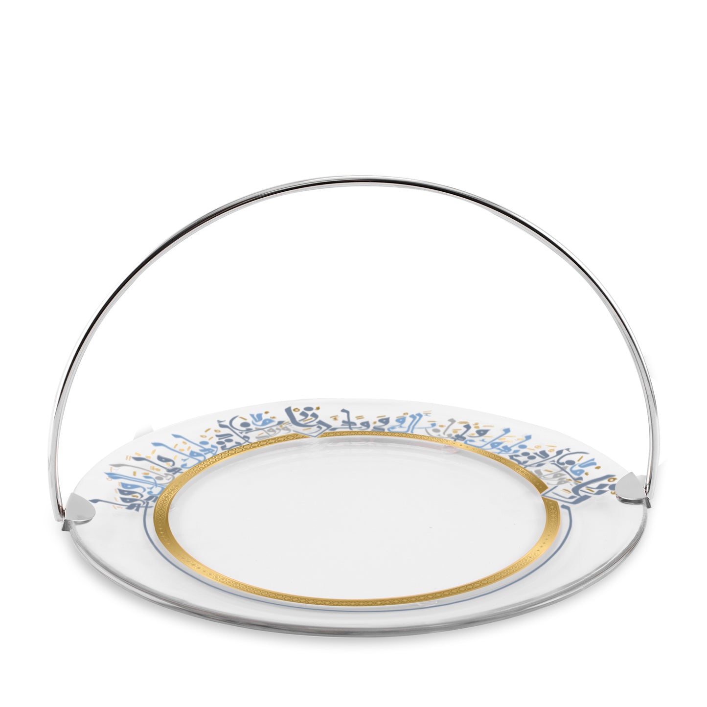Dimlaj Wadoud Large Serving Tray with Handle (Gold) - Premium Trays from Wadoud By Dimlaj - Just $70! Shop online now at Dimlaj Jordan 