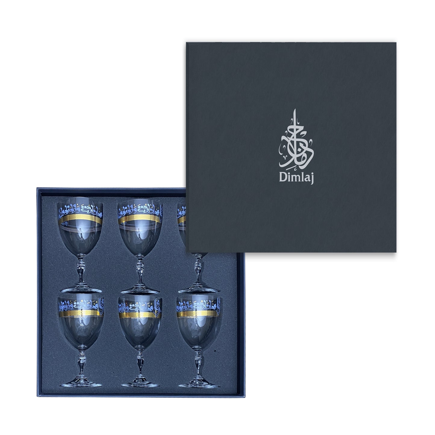 Dimlaj Wadoud Set of 6 Pcs Flute Stems (Gold) - Premium Flute Stemware from Wadoud By Dimlaj - Just $85! Shop online now at Dimlaj Jordan 