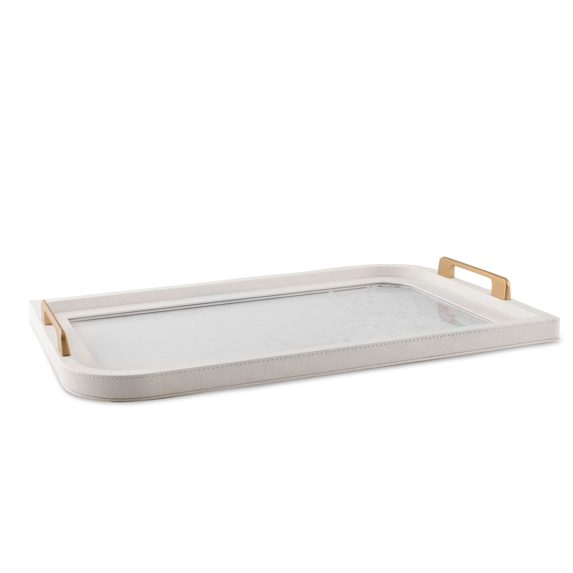 Dimlaj Wadoud Acrylic Serving Tray (Metallic Pearl) - Premium Trays from Wadoud By Dimlaj - Just $70! Shop online now at Dimlaj Jordan 
