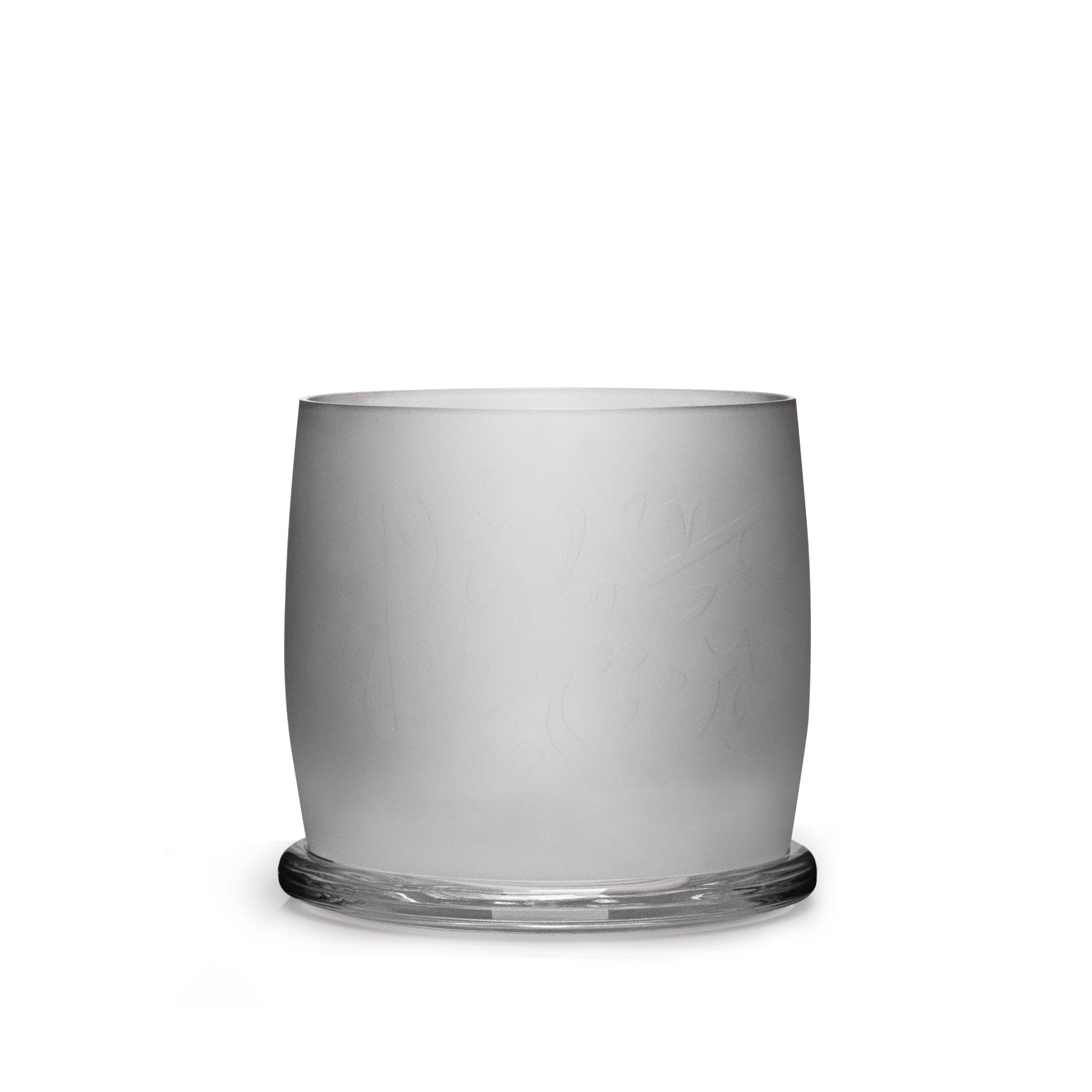 Dimlaj Thuluth Candle Holder With Coaster (Frosted) | Home Dimlaj Thuluth Candle Holder With Coaster (Frosted) | Home