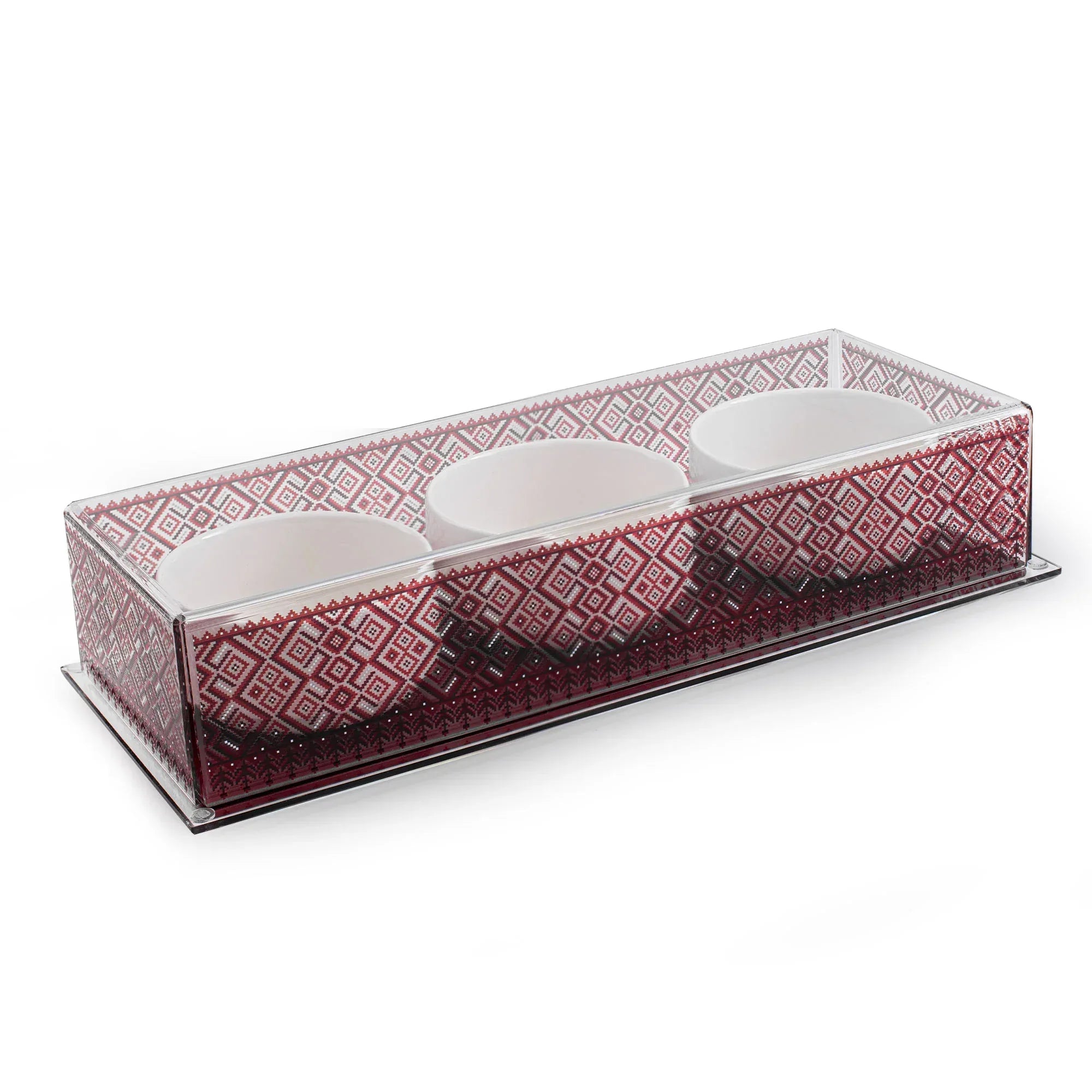 Dimlaj Darza Set Of 4 Pcs Serving Bowls & Tray | Home