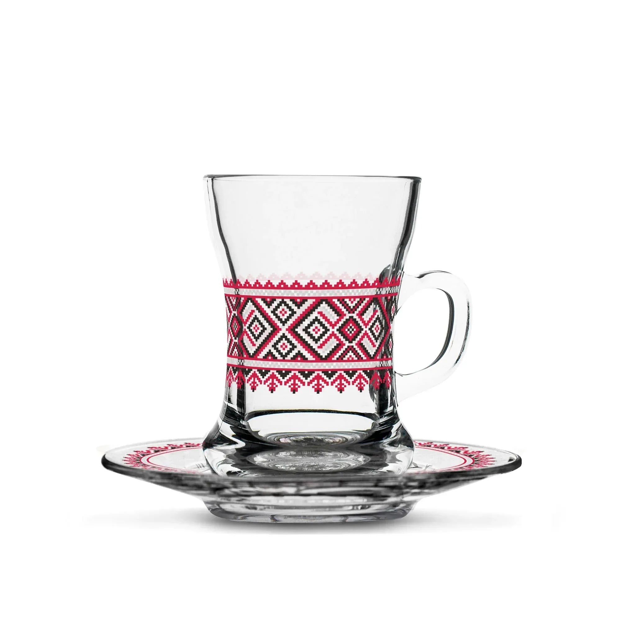 Dimlaj Darza Set Of 6 Pcs Tea Cups with Saucers | Home Dimlaj Darza Set Of 6 Pcs Tea Cups with Saucers | Home