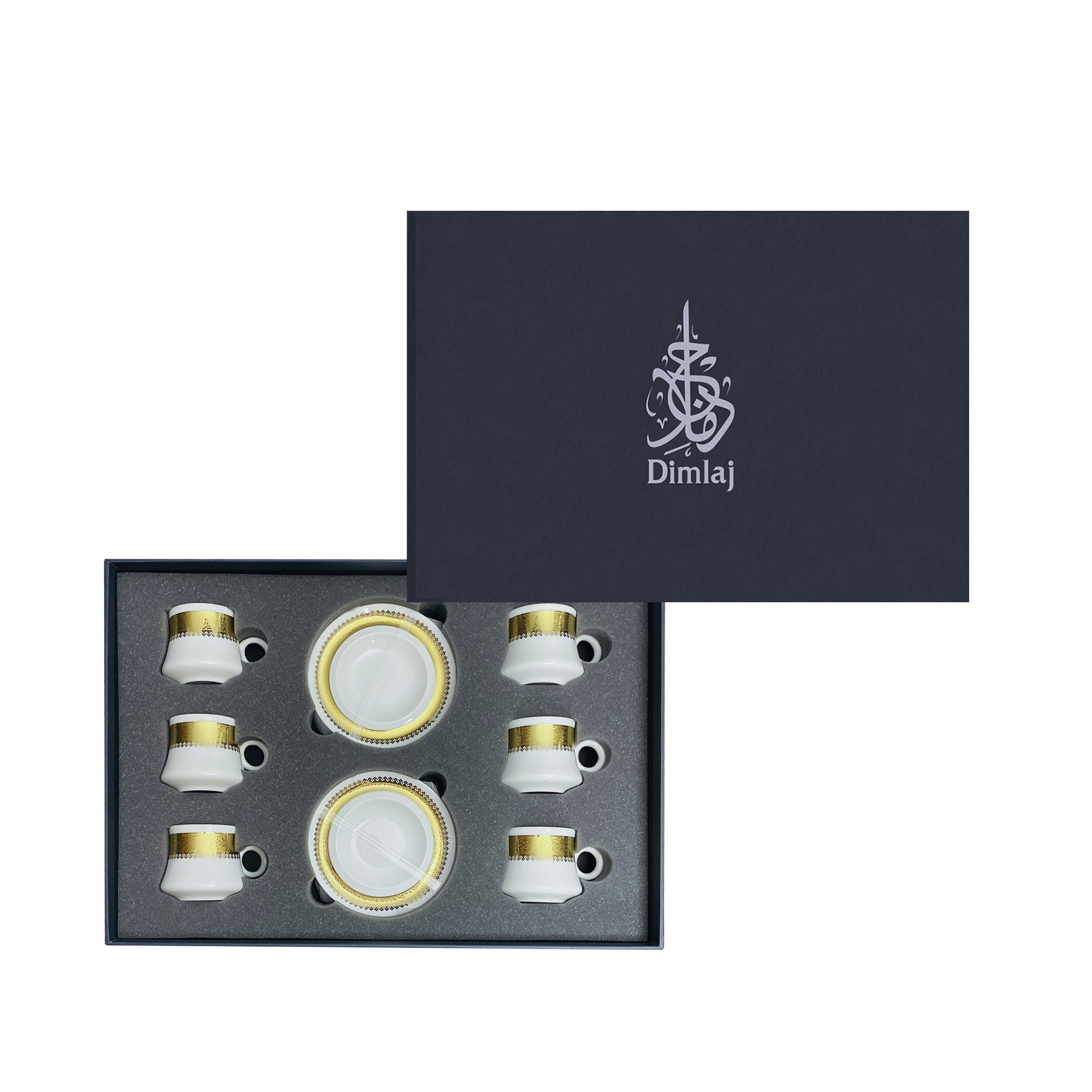 Dimlaj Cordoba Set Of 6 Pcs Coffee Cups and Saucers | Home Dimlaj Cordoba Set Of 6 Pcs Coffee Cups and Saucers | Home