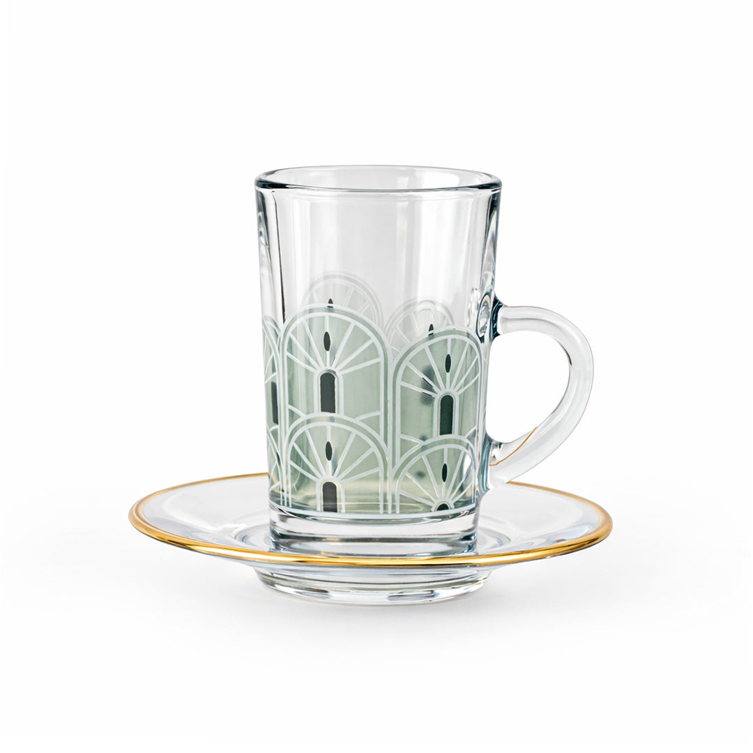 Dimlaj Nour Set Of 6 Pcs Tea Cups and Saucers | Home Dimlaj Nour Set Of 6 Pcs Tea Cups and Saucers | Home