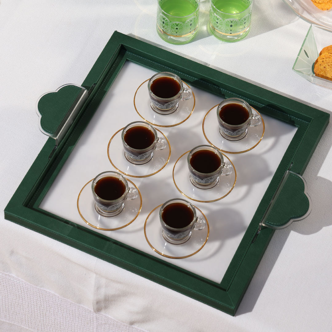 Dimlaj Nour Acrylic Serving Tray (Green) | Home Dimlaj Nour Acrylic Serving Tray (Green) | Home