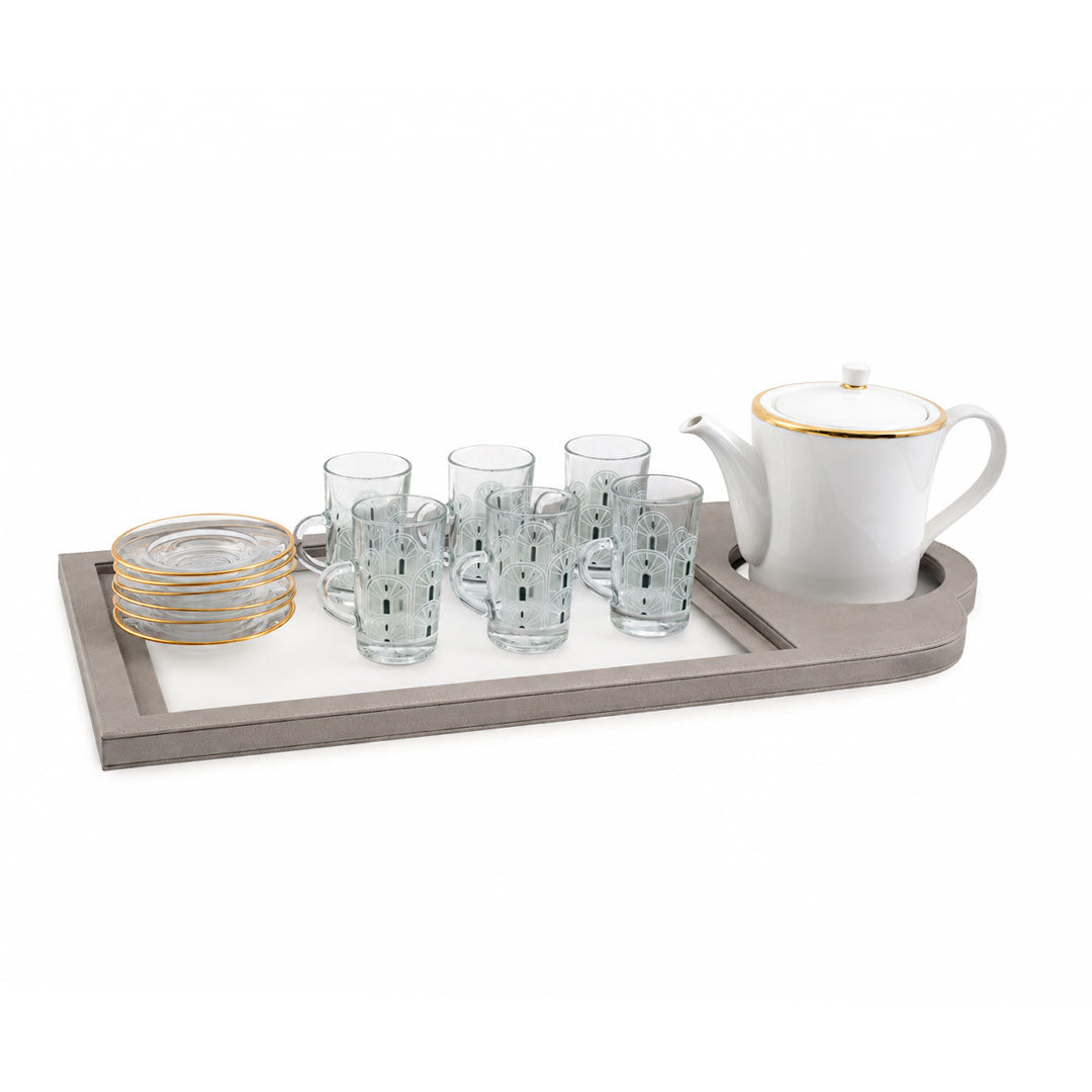 Dimlaj Nour Tea Time Set (Greige) | Home Dimlaj Nour Tea Time Set (Greige) | Home