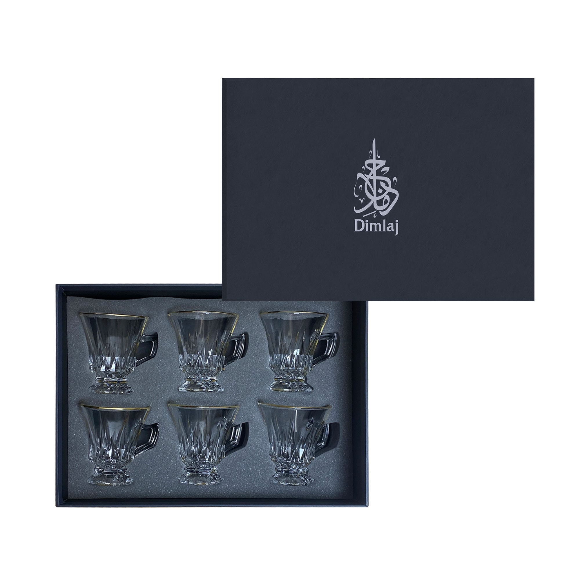 Dimlaj Set Of 6 Pcs Tea Cups (Gold) | Home Dimlaj Set Of 6 Pcs Tea Cups (Gold) | Home