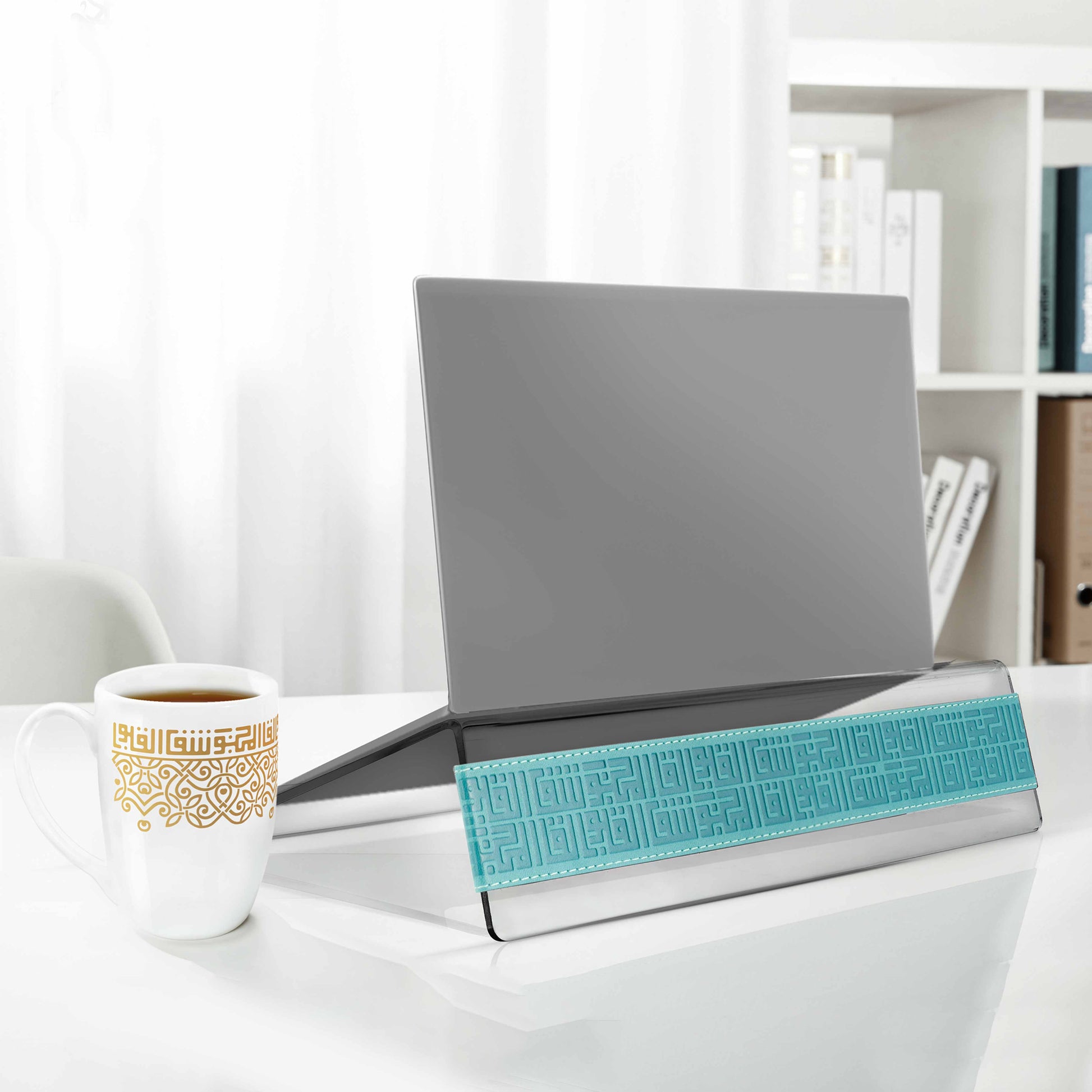 Dimlaj Shafa Acrylic Laptop Stand (Turquoise) - Premium Laptop Stand from Shafa By Dimlaj - Just $35! Shop online now at Dimlaj Jordan 