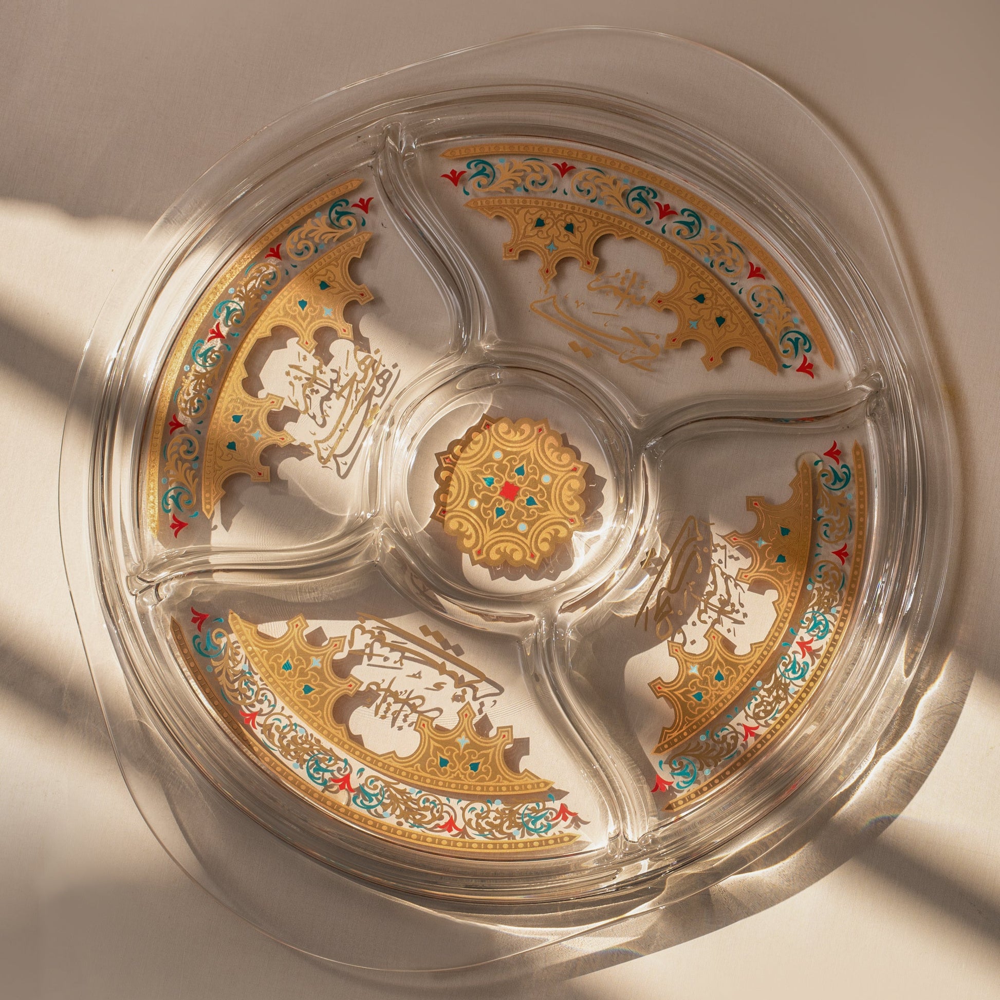 Dimlaj Suroor Divider Plate - Premium Glass Plates from Suroor By Dimlaj - Just $90! Shop online now at Dimlaj Jordan 