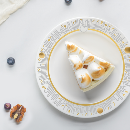 Dimlaj Hayat Set Of 6 Pcs Porcelain Plates (Gold) - Premium Platters from Hayat By Dimlaj - Just $115! Shop online now at Dimlaj Jordan 