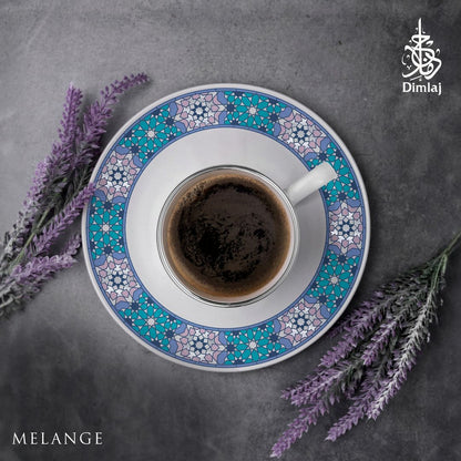 Dimlaj Melange Set of 6 Pcs Turkish Coffee Cups (Platinum) - Premium Turkish Coffee Cups from Melange By Dimlaj - Just $85! Shop online now at Dimlaj Jordan 