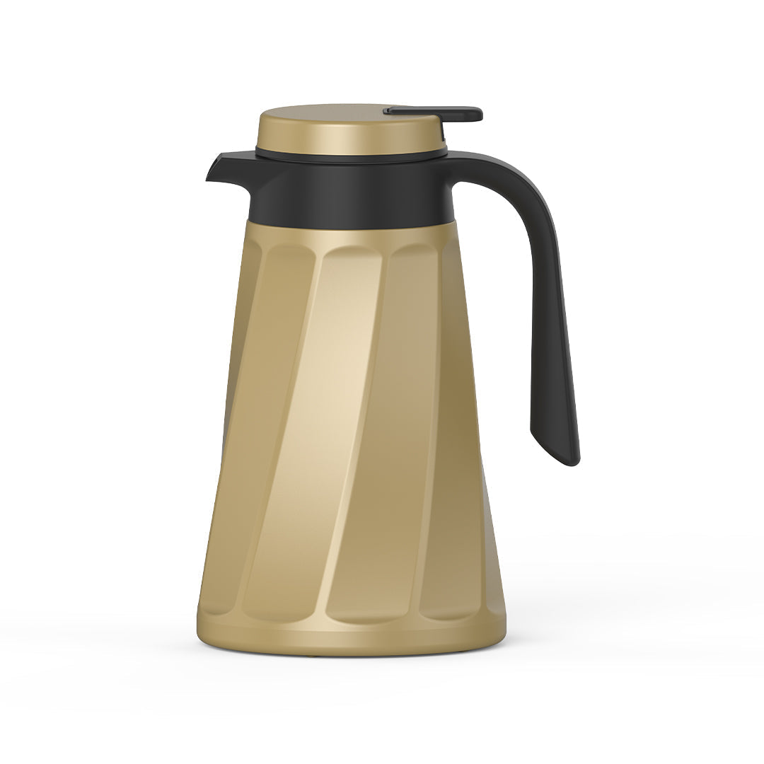 Dimlaj Stainless Steel Twist Vacuum Flask (Matt Gold) 1.6L - Premium Flasks from Dimlaj - Just $63.45! Shop online now at Dimlaj Jordan