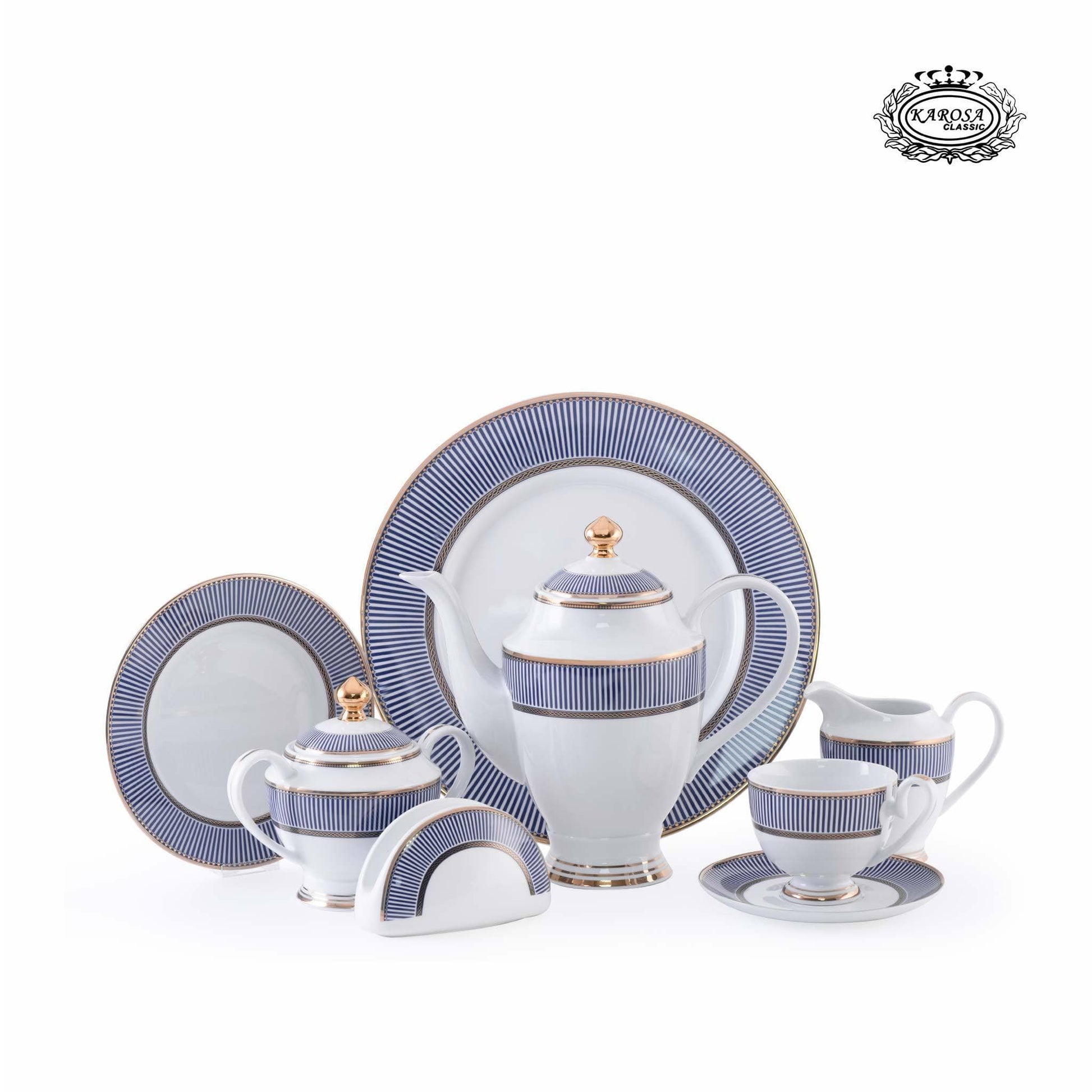 Porcelain Dinner Set - 25 Pcs - Premium Dinner Sets from KAROSA - Just $150! Shop online now at Dimlaj Jordan 