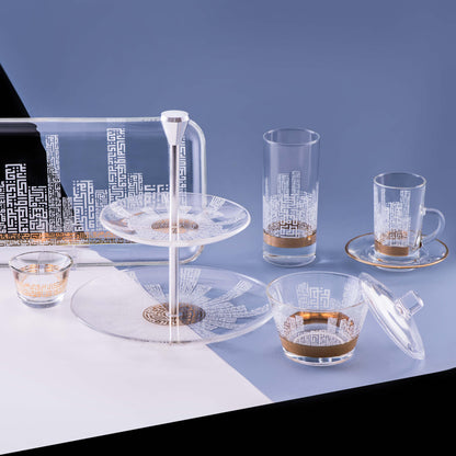 Dimlaj Abraj 2 Tiered Tray - Premium Stands from Abraj By Dimlaj - Just $65! Shop online now at Dimlaj Jordan 
