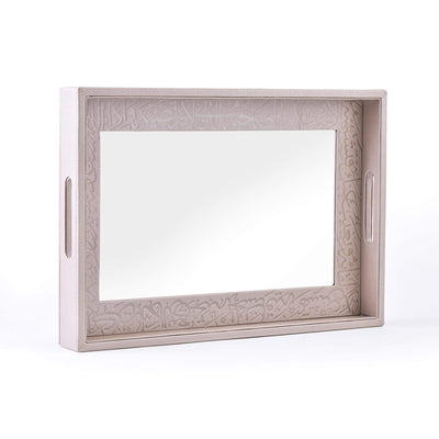 Medium Serving Tray (Beige) - Premium Trays from Kareem By Dimlaj - Just $69.00! Shop online now at Dimlaj Jordan 