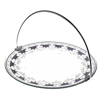 Dimlaj Suroor Large Serving Tray with Handle (Platinum) - Premium Stands from Suroor By Dimlaj - Just $65! Shop online now at Dimlaj Jordan 